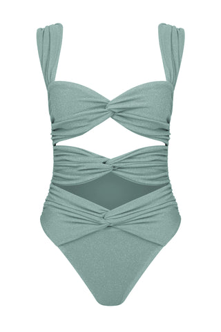 SPARKLING RUCHED SWIMSUIT