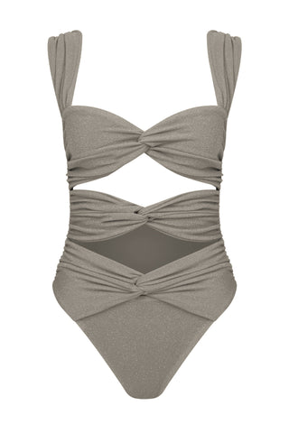 SPARKLING RUCHED SWIMSUIT